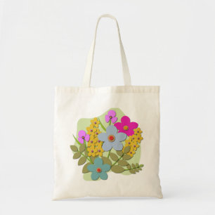 Bolso De Tela Ilustracion vectorial del ramo de flores