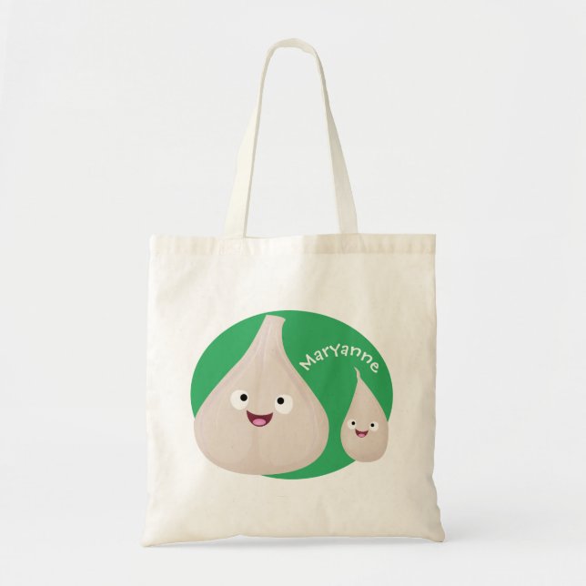 Bolso De Tela Ilustracion vegetal de personalizado de ajo dulce (Frente)