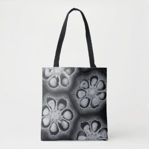 Bolso De Tela Ilustracion vegetal verde y negro