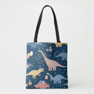 Bolso De Tela Ilustracion vintage con la fiesta de cumpleaños d