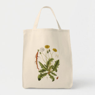 Bolso De Tela Ilustración Vintage de Diente de León