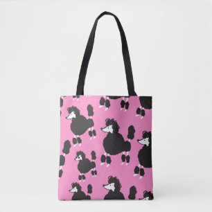 Bolso De Tela Ilustracion vintage french poodle sin costura