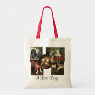 Bolso De Tela ¡Ilustración Vintage Perros y Cachorros!