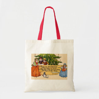 Bolso De Tela Ilustración vintage victoriana de cantores de vill