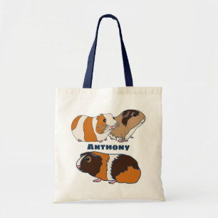 Bolso De Tela Ilustraciones de cerdos de Guinea mascota personal