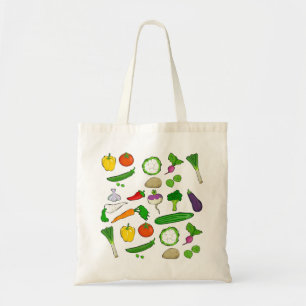 Bolso De Tela Ilustraciones de verduras mixtas