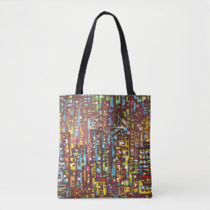 Bolso De Tela ilustraciones dibujadas a mano por Cityscape, arte