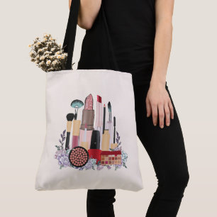 Bolso De Tela Ilustraciones estéticos, café Chica