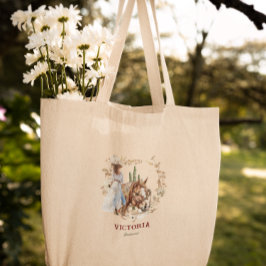 Bolso De Tela Ilustrado Western | Dama de honor Bridesmaid