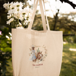 Bolso De Tela Ilustrado Western   Dama de honor Bridesmaid