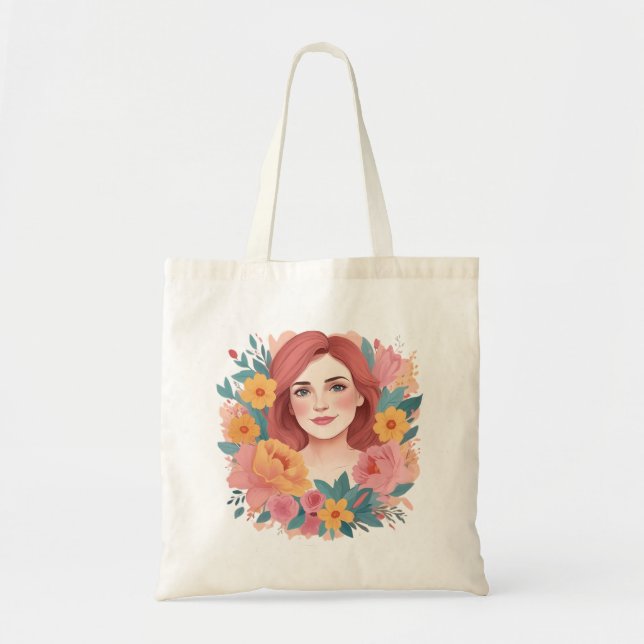 Bolso De Tela Ilustrador de Día de la Madre (Frente)