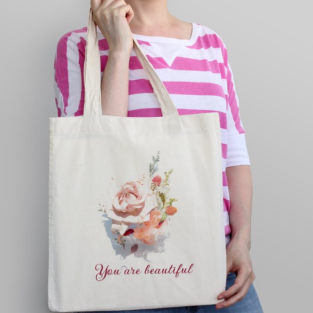 Bolso De Tela Ilustrador rosa rosa rosa rosa Tote Bag (Pink rose illustrator Tote Bag
)