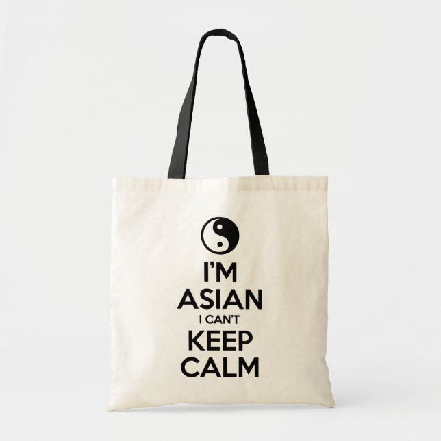 Bolso De Tela I'm Asian I Can't Keep Calm (Frente)
