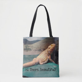 Bolso De Tela Imagen barbuda divertida del dragón