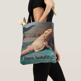 Bolso De Tela Imagen barbuda divertida del dragón