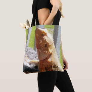Bolso De Tela Imagen barbuda personalizada adorable del dragón