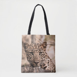 Bolso De Tela Imagen de arte fino del retrato de leopardo o pant