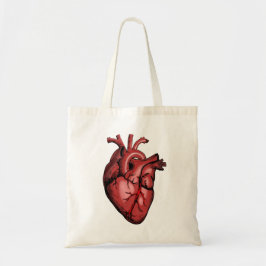Bolso De Tela Imagen de corazón anatómico realista