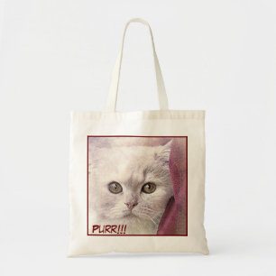 Bolso De Tela Imagen de gato de cierre adorable