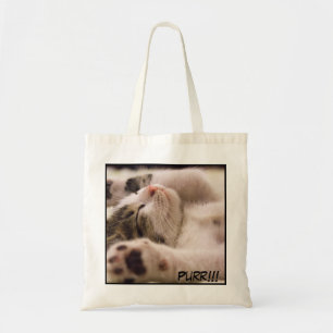 Bolso De Tela Imagen de gato de cierre adorable
