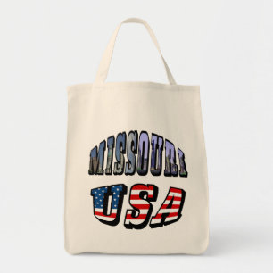 Bolso De Tela Imagen de Missouri y texto de Estados Unidos