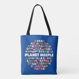 Bolso De Tela Imagen de planeta, Tote de texto blanco