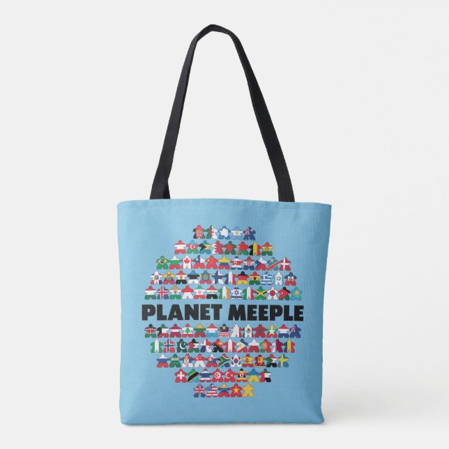 Bolso De Tela Imagen de planeta, Tote de texto negro (Reverso)