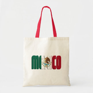 Bolso De Tela Imagen de texto de bandera de México