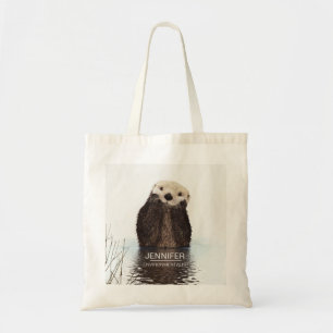 Bolso De Tela Imagen de vida salvaje de Otter Cute Personalizada