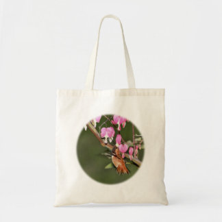 Bolso De Tela Imagen del colibrí y de las flores