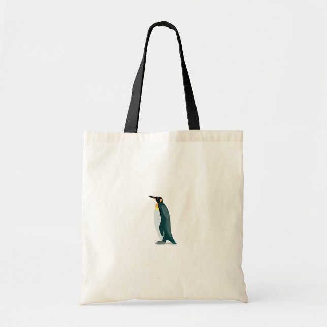 Bolso De Tela imagen del linux del pingüino (Frente)