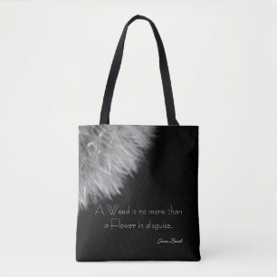 Bolso De Tela Imagen en blanco y negro de una cabeza de semilla