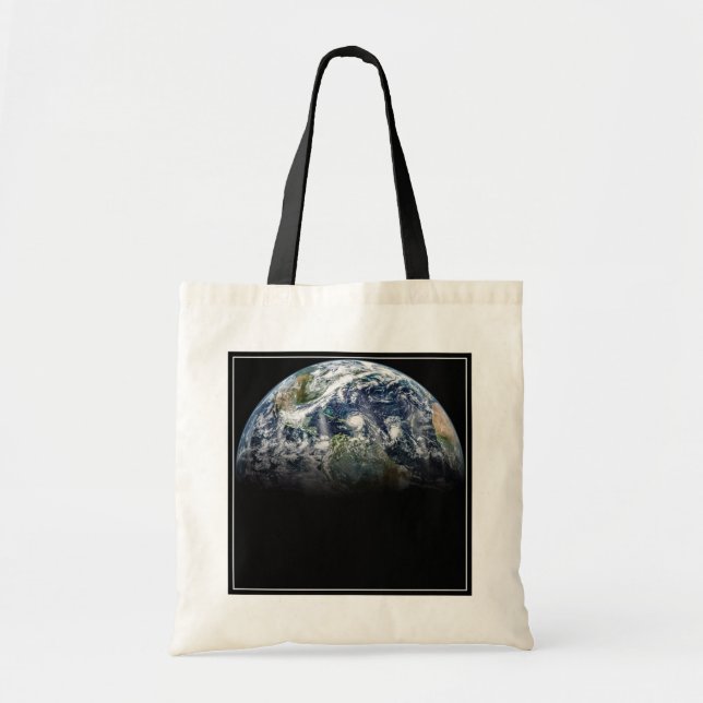 Bolso De Tela Imagen Mosaica Del Planeta Tierra Con 3 Huracanes (Frente)