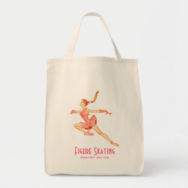 Bolso De Tela Imagen retro de un patinador gráfico con un traje  (Frente)