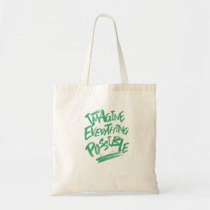 Bolso De Tela Imaginen todo lo posible motivación de cita