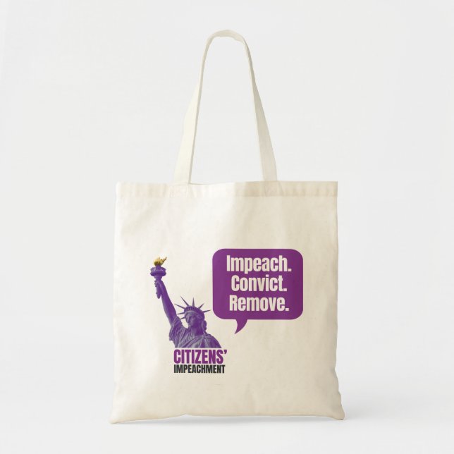 Bolso De Tela Impeach Convict Remove Tote (Frente)