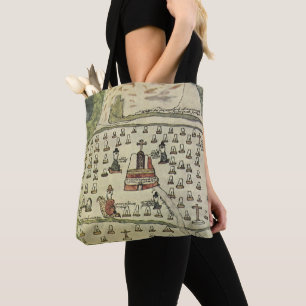 Bolso De Tela Imperio Azteca de Moctezuma, Mapa Antiguo del Mund