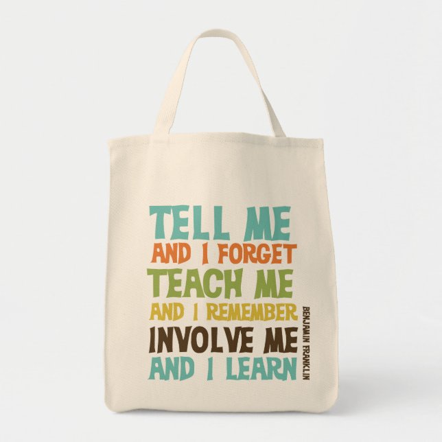 Bolso De Tela Impliqúeme cita inspiradora (Frente)
