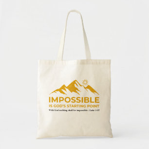 Bolso De Tela Imposible es el punto de partida de Dios, inspirad