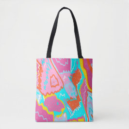 Bolso De Tela Impresión abstracta de vibraciones de verano junto