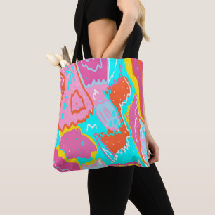 Bolso De Tela Impresión abstracta de vibraciones de verano junto