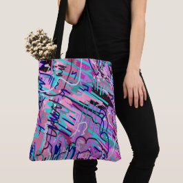 Bolso De Tela Impresión abstracta del sueño púrpura