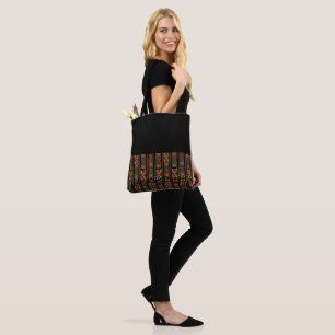 Bolso De Tela Impresión africana con fondo negro Tote Bag