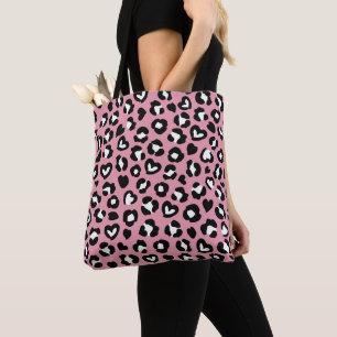 Bolso De Tela Impresión animal, leopardo rosado, puntos de chita