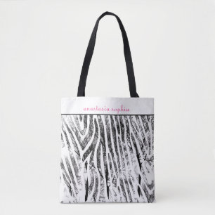 Bolso De Tela Impresión animal monogramada