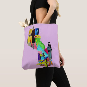 Bolso De Tela Impresión artística femenina de los años 1930