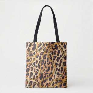 Bolso De Tela Impresión barroca de animales, diseño de cadena