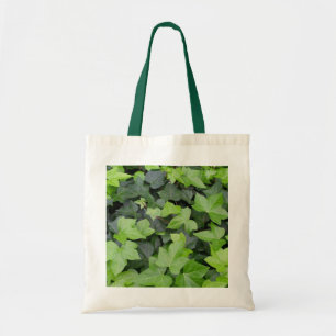 Bolso De Tela Impresión botánica de marfil verde