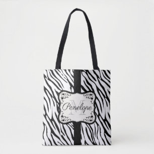 Bolso De Tela Impresión Cebra Cuta