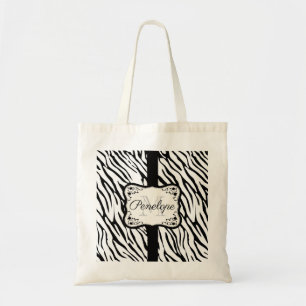 Bolso De Tela Impresión Cebra Cuta